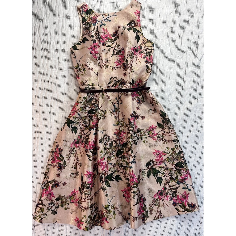 Ted Baker London Mid Pink Clarbel Blossom V Back Jacquard Size 2 MSRP $429 - Picture 4 of 16